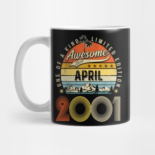 Awesome Since April 2001 Vintage 22nd Birthday Mug